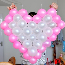 Wedding wedding wedding wedding decoration LOVE heart balloon grid 5 inch balloon shape background wall