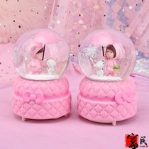 Childhood fun time childrens girlfriend gift crystal ball creative gift music box ornaments Christmas music Bell