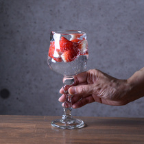 Japanese-made glass wine wine writer Hirohara Alien irregular hand-blown high