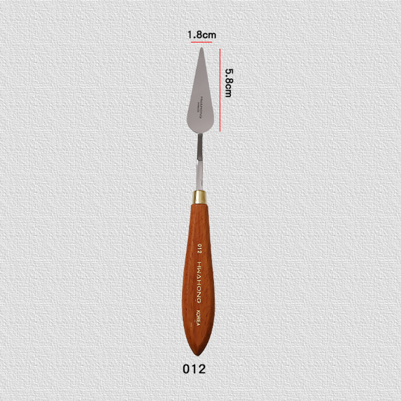 012the republic of korea Import Hwahong Hua Hong Oil painting knife major suit Gouache Blade Beginner stainless steel Oil Painting scraper Fine Arts No. 024 Single Oil Painting shovel 0105 skin texture Palette knife modelling shovel