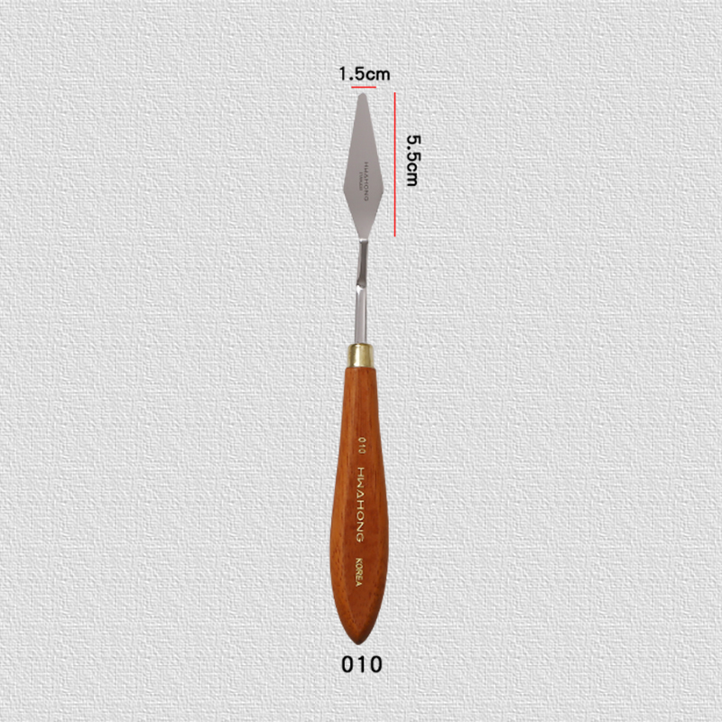 010the republic of korea Import Hwahong Hua Hong Oil painting knife major suit Gouache Blade Beginner stainless steel Oil Painting scraper Fine Arts No. 024 Single Oil Painting shovel 0105 skin texture Palette knife modelling shovel