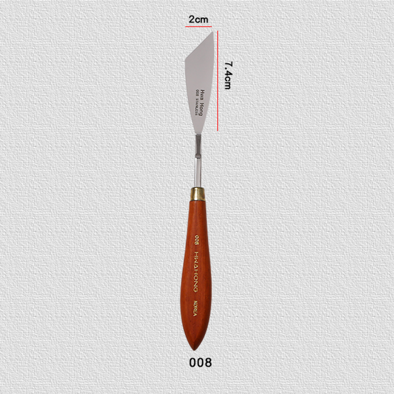 008the republic of korea Import Hwahong Hua Hong Oil painting knife major suit Gouache Blade Beginner stainless steel Oil Painting scraper Fine Arts No. 024 Single Oil Painting shovel 0105 skin texture Palette knife modelling shovel