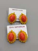 Sulakha earring earrings do not fade ethnic customs Tibetan assembly Tibetan Tibetan Nepal gold plating