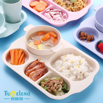 Day Style Cute Children Cutlery Suit Sub 4-g Baby Home Separated Cartoon Dinner Plate Subpackage Trays Non-Toxic