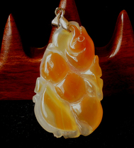 No 0808019 Natural agate jade pendant hanging pendant for more than a year Carving fine pendant pendant