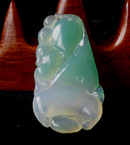 No 0808016 Natural Agate jade pendant Necklace pendant pendant Fu Lu Shou Carved pendant pendant