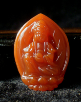 0808033 Red Agate Guanyin jade pendant necklace pendant pendant Bodhisattva carving exquisite pendant pendant
