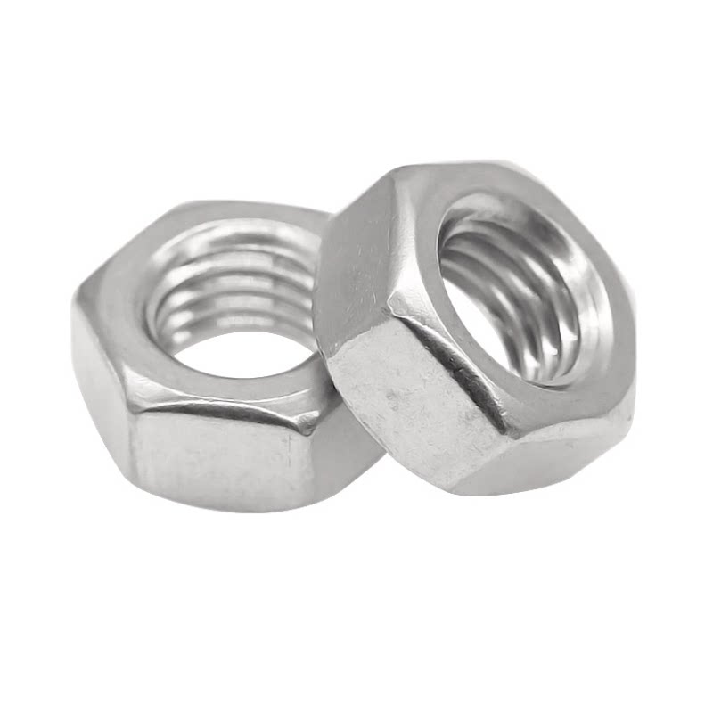 Stainless steel hexagonal nut M1M2M3M4M5M6M8M10M12-M24 screw cap anti-lock dead screw mother DIN934