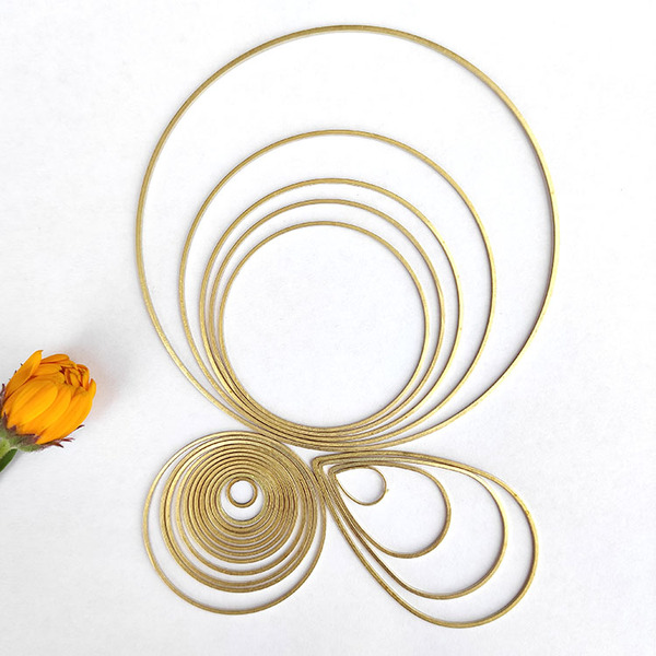 Brass Seamless Circle Chinese Knot Handmade DIY Accessories Geometric Shape Round Water Drop Border Jewelry Accessories