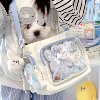 Large Capacity Tote Bag, High-Value Tutoring Bag, Cute Daily Tote Bag for Female Students, Anime-Style Handbag, Includes a Clipboard