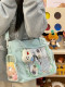 Purple Crossbody Bag with Hidden Compartments for Storing Items, Suitable for Everyday Use, Concert Tickets, and Light Signs, Featuring a High Aesthetic Appeal in an Anime Style