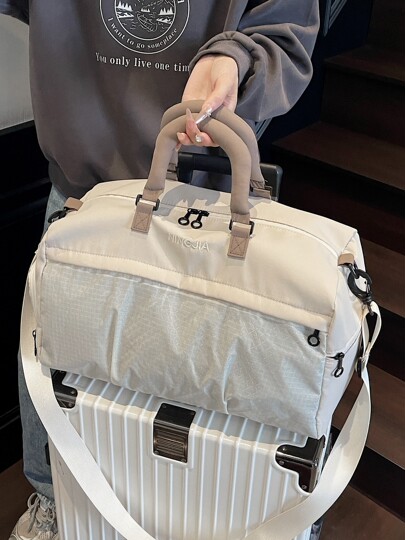 Large-capacity travel bag for women, short-distance, lightweight, good-looking travel handbag, men's and women's luggage bag