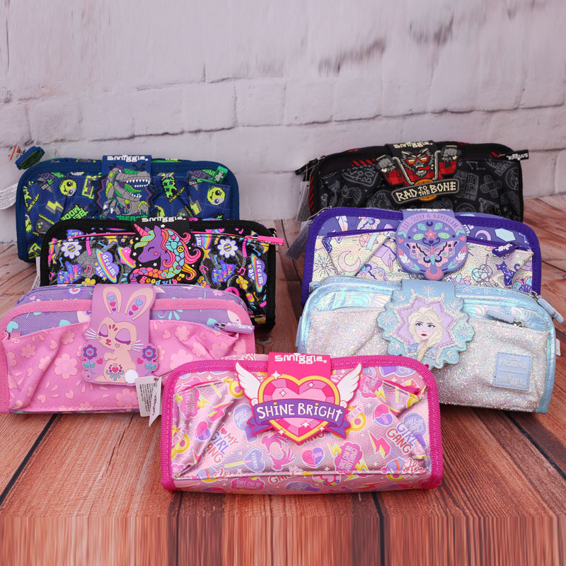 Spot Australian smiggle stationery student cartoon shape zipper pencil bag tutoring pencil bag children's gift