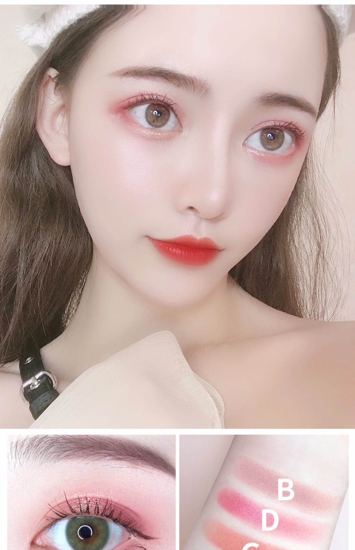 Kazi Lan mười màu mắt đĩa nữ ngọc trai long lanh mờ tương đương màu đất net đỏ lười biếng cô gái mới bắt đầu - Bóng mắt phấn mắt peach