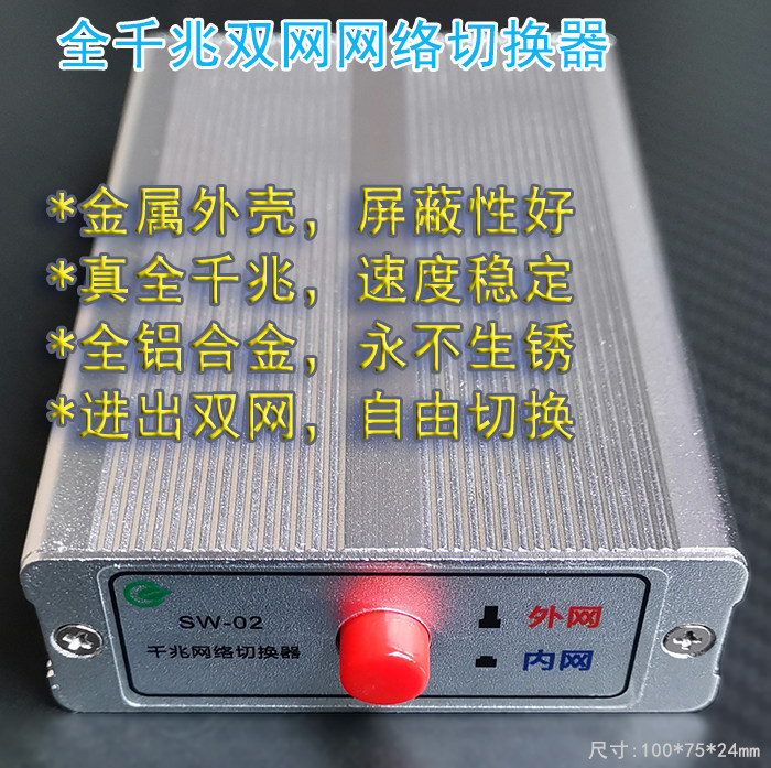 Full Gigabit network switcher metal enclosure inner and outer dual mesh