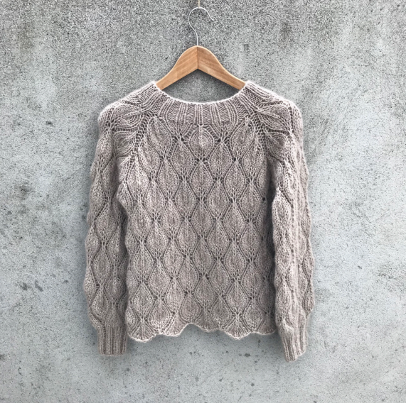 Olive Tree Ladies sweater Chinese translation weaving illustration non-finished product Photograph the note box