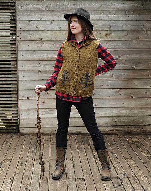 Loose vest vest big collar sweater text translation knitting diagram non-finished product take a note mailbox