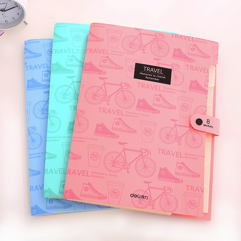 Able students to use multi-clamping pack folder multilayer plastic small frescoed paper folder Volume sub-classification cashier bag