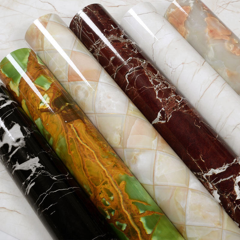 Piping Trim Sticker Packs Pillar Cylindrical Wound Dressing Room Marble Textured Wallpaper Self-Adhesive Waterproof Bathroom kitchen