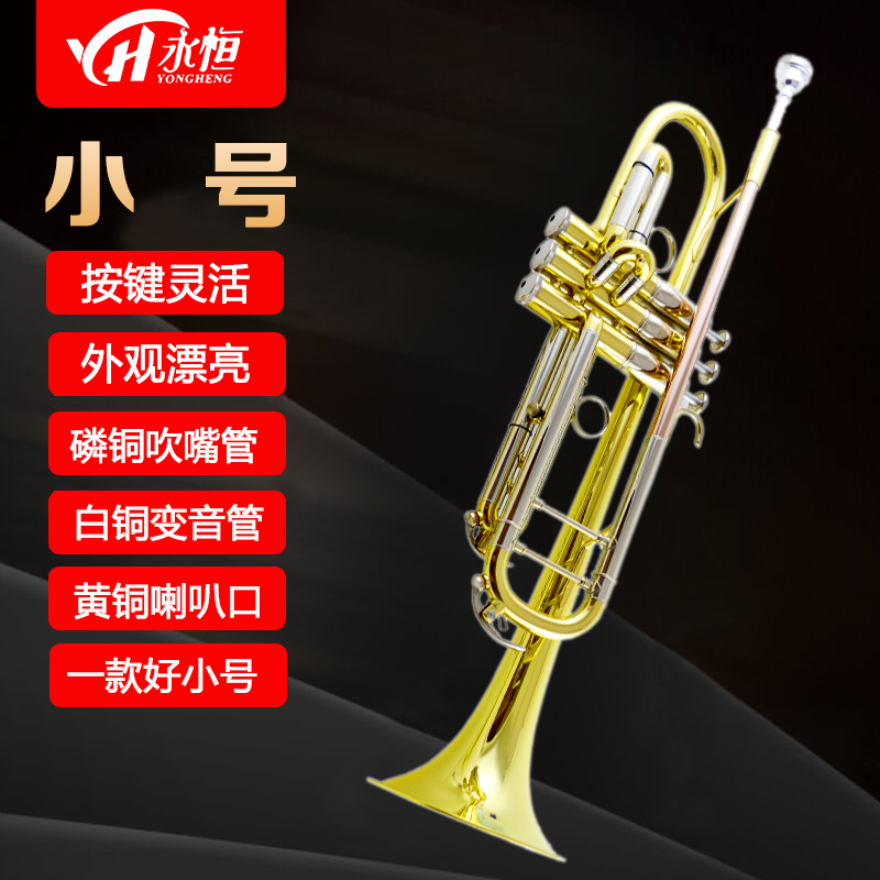 Timeless YONGHENG three-color trumpet instrument phosphorus copper blow mouth brass large body drop B tunic assay test