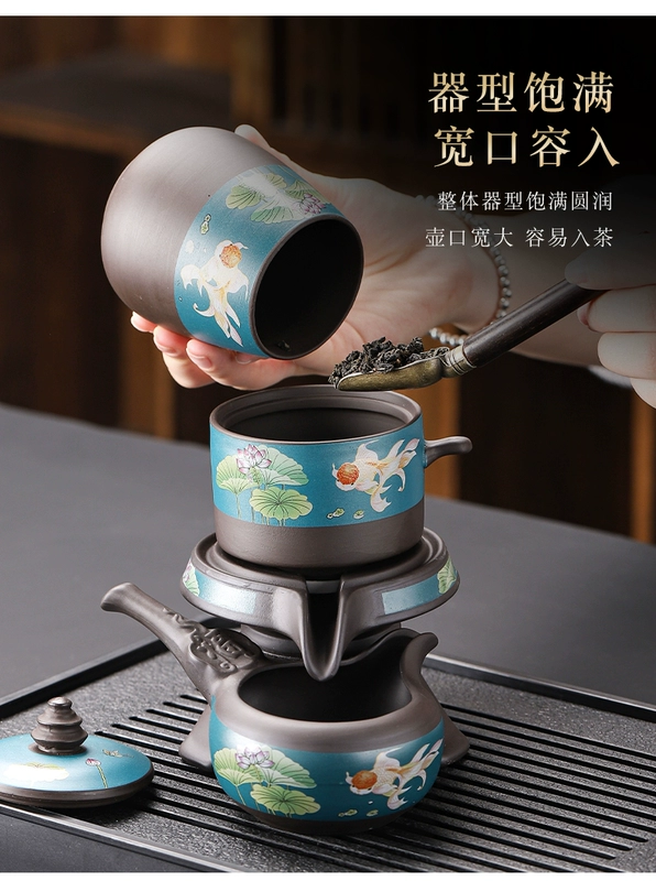 Zisha bán tự động pha trà Kung Fu trà văn phòng nhà ấm trà trà pha trà hiện vật ánh sáng cao cấp sang trọng ấm tích pha trà