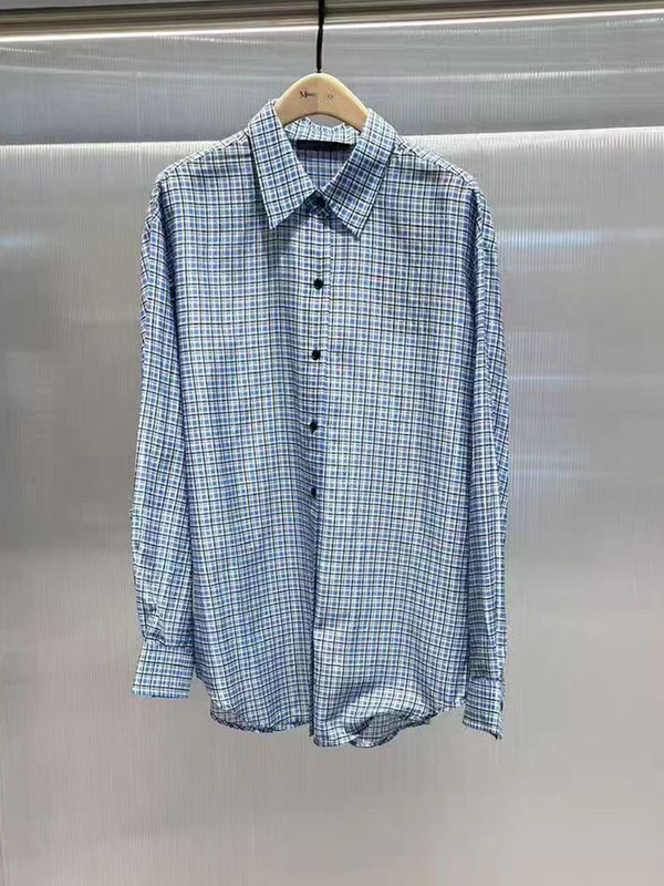 [Global Ambassador Maggie Cheung's Same Style] Authentic Shirt 2026 Summer New Plaid Pattern Mbf2Sht026
