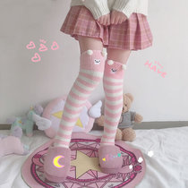 Thick cute plush sleeping socks knee coral velvet sleep socks winter warm home socks knee socks