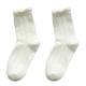 Spring and summer all-match solid color lace bubble mouth socks Japanese jk medium tube socks Korean version girl soft girl cute cotton socks