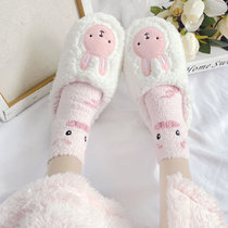 Plus velvet thick wool socks Autumn and Winter Sleep warm coral velvet socks Japanese cartoon soft girl pile socks home cute