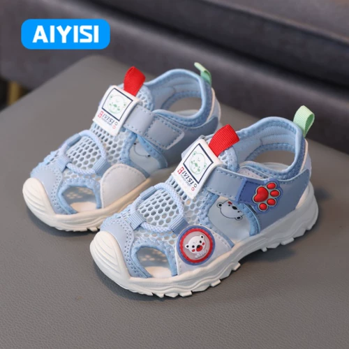 Сандалии, детская дышащая нескользящая летняя обувь для мальчиков, мягкая подошва, 1-2-3-4-5 лет