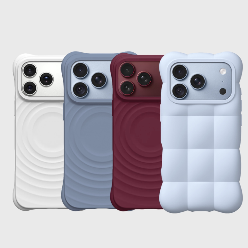 [in Stock] C Brand Ase Wave Shell Cloud Phone Case Suitable for iPhone Apple 18Promax Phone Case 16Pro/17Promax Korean Style ins Silicone Creative Magnetic Suction
