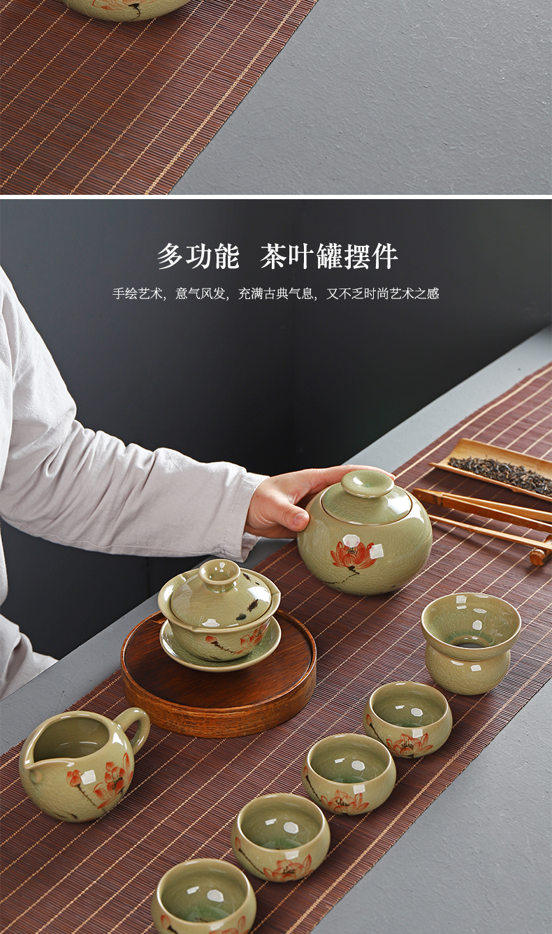 Have ancient ceramics caddy fixings hand - made the up POTS large kung fu tea accessories receive a seal pot and tea