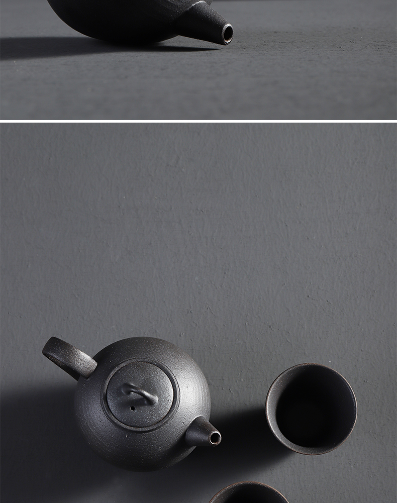 Have the ancient Japanese coarse pottery teapot kung fu tea set household contracted office teapot ceramic filter single pot of tea