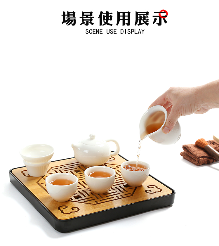 Have the ancient white porcelain tea set fair keller household kung fu tea tea accessories tea tea ware well cup of dehua