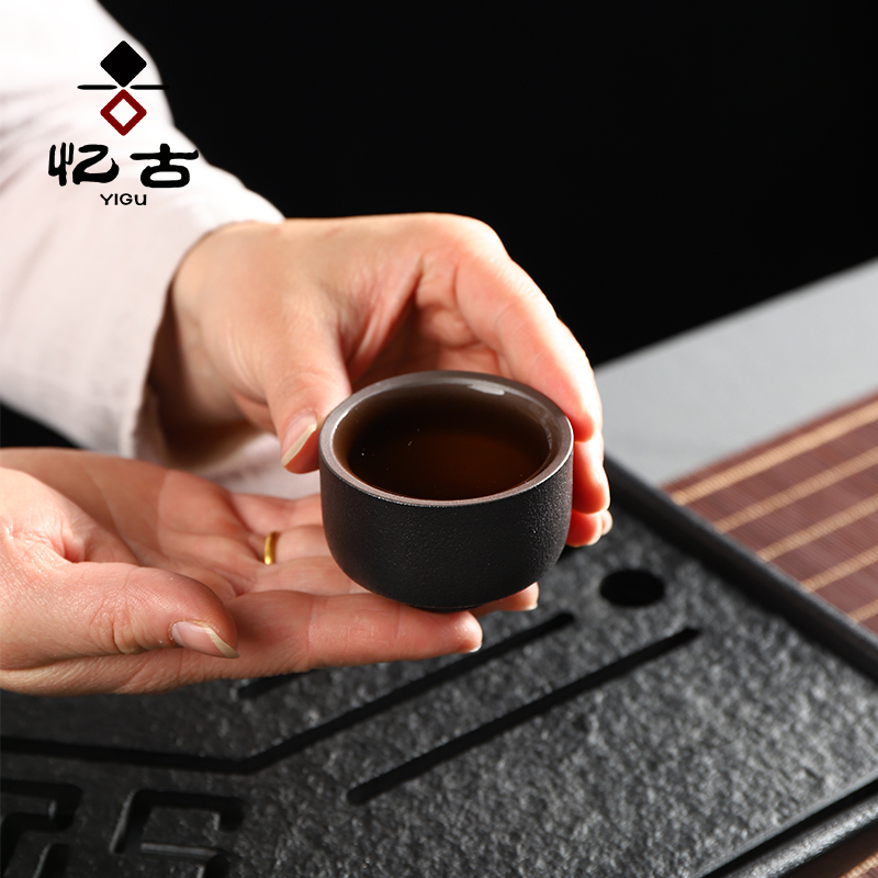 Have the ancient tea cup thick ceramic tea set household ceramics kung fu tea set of black tea accessories master cup single cup sample tea cup