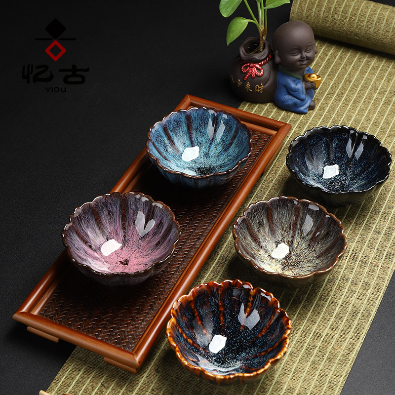 Have light cup ceramic masters cup tea set, thus the sample tea cup individual cup red glaze, kung fu tea bowl