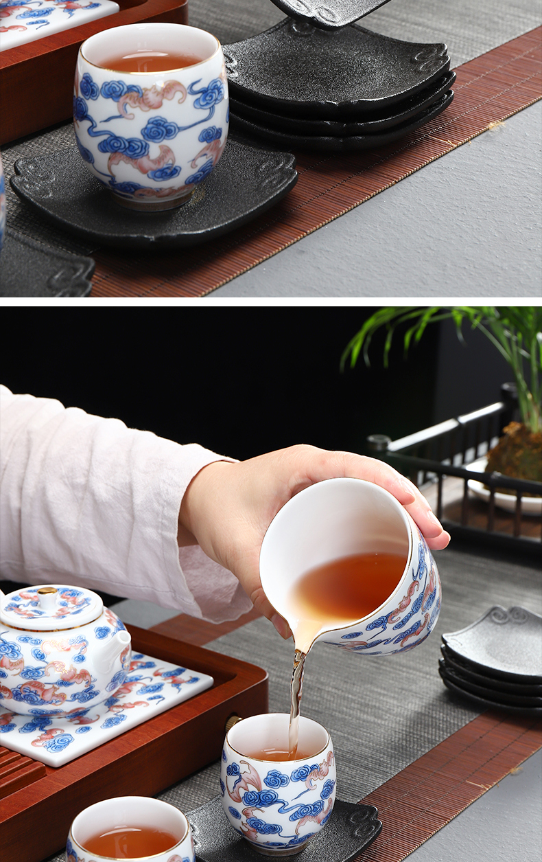 Have ancient coasters tea ceramic coarse pottery cup heat insulation cup mat household contracted kung fu tea tea accessories