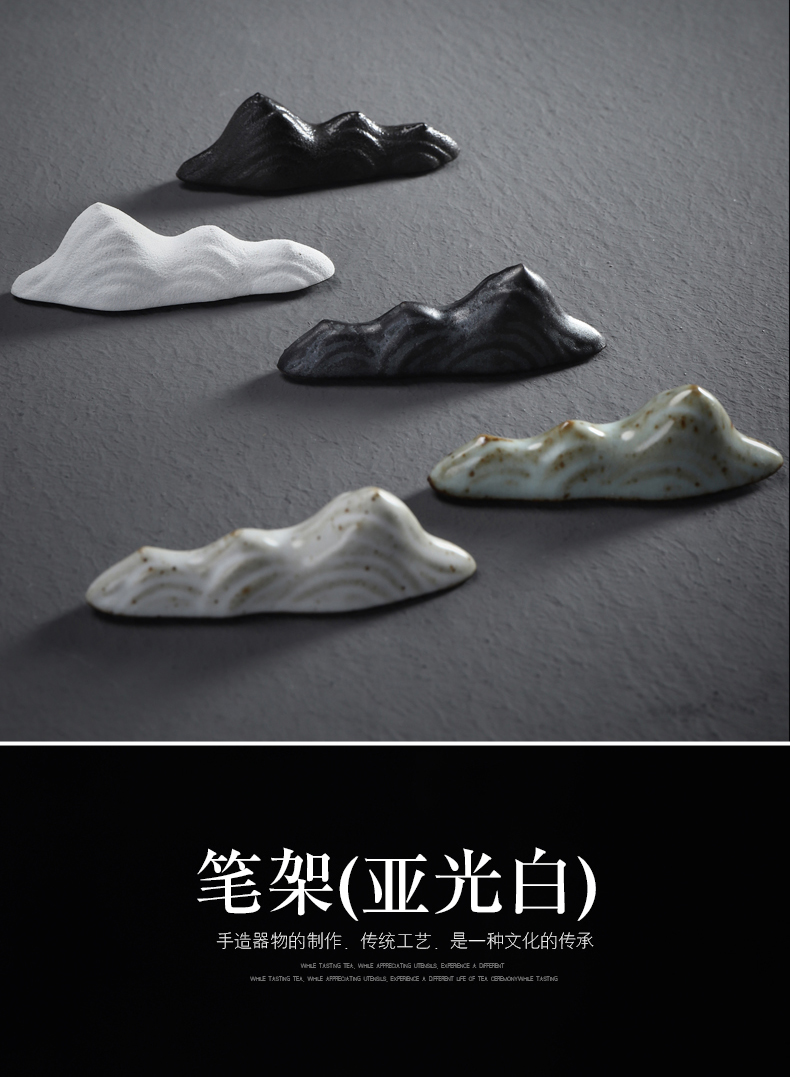 Have ancient ceramics rockery penholder brushes wuzhishan bijia tea accessories ChaGa frame tea taking creative furnishing articles