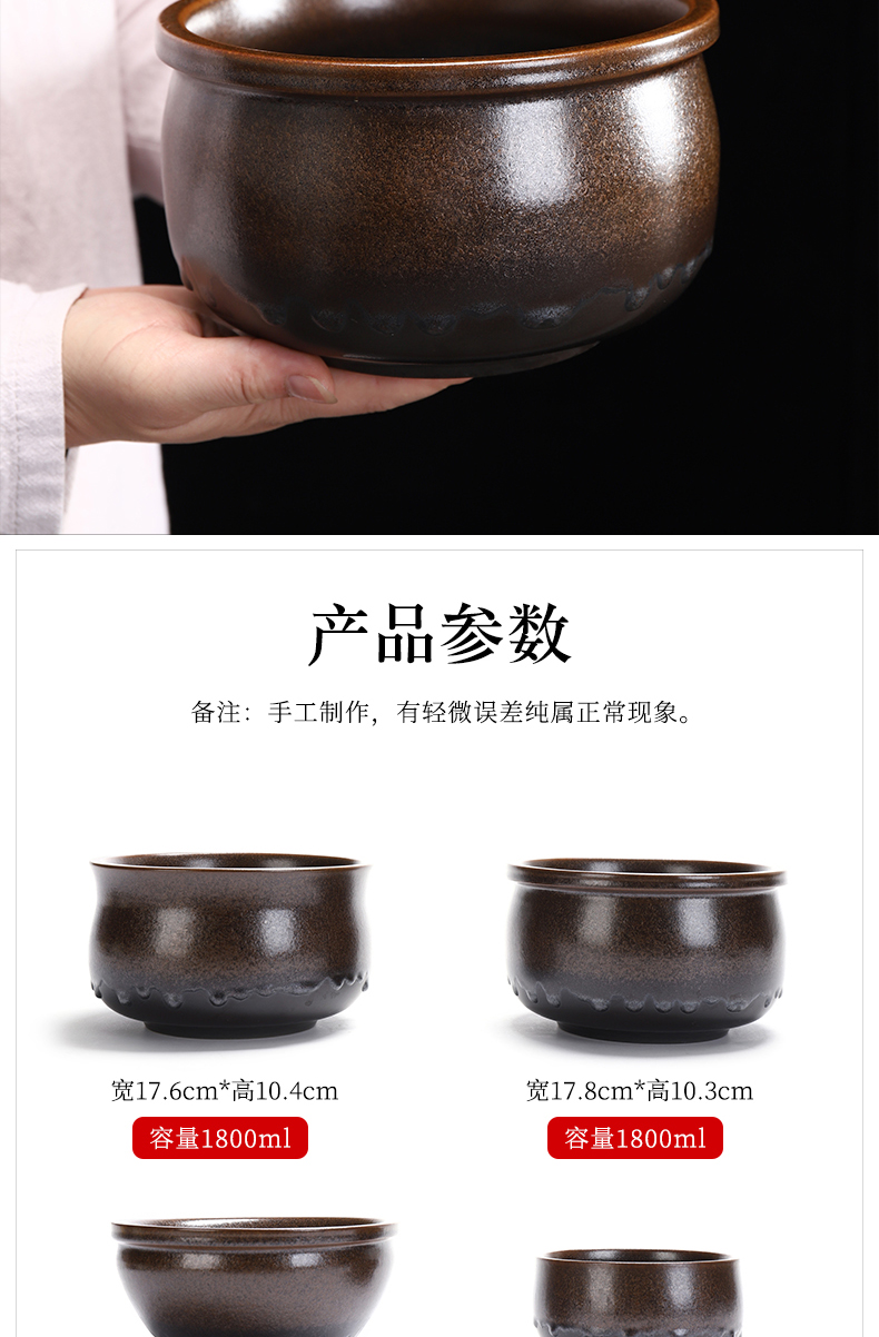 Have the ancient tea wash to wash large gold creative household washing water jar ware ceramic cups kung fu tea accessories