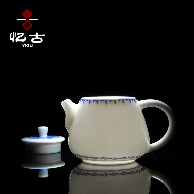 Have ancient white porcelain teapot single pot of kung fu tea tea xi shi pot of contracted home office single pot teapot tea
