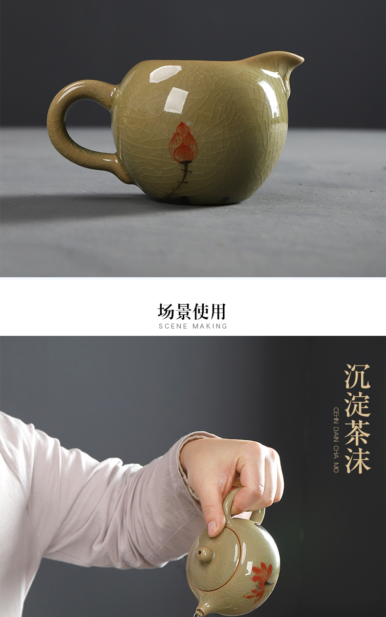 Have the ancient justice kung fu tea set of the up hand - made tea tea accessories sea and sea points of tea ware ceramic tea cups