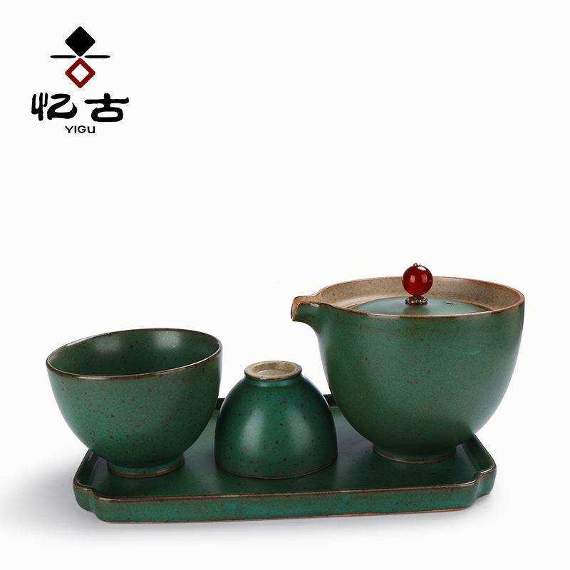 Have the ancient tea set domestic crude some ceramic up porcelain contracted office gift teapot teacup tea tray tea tea set