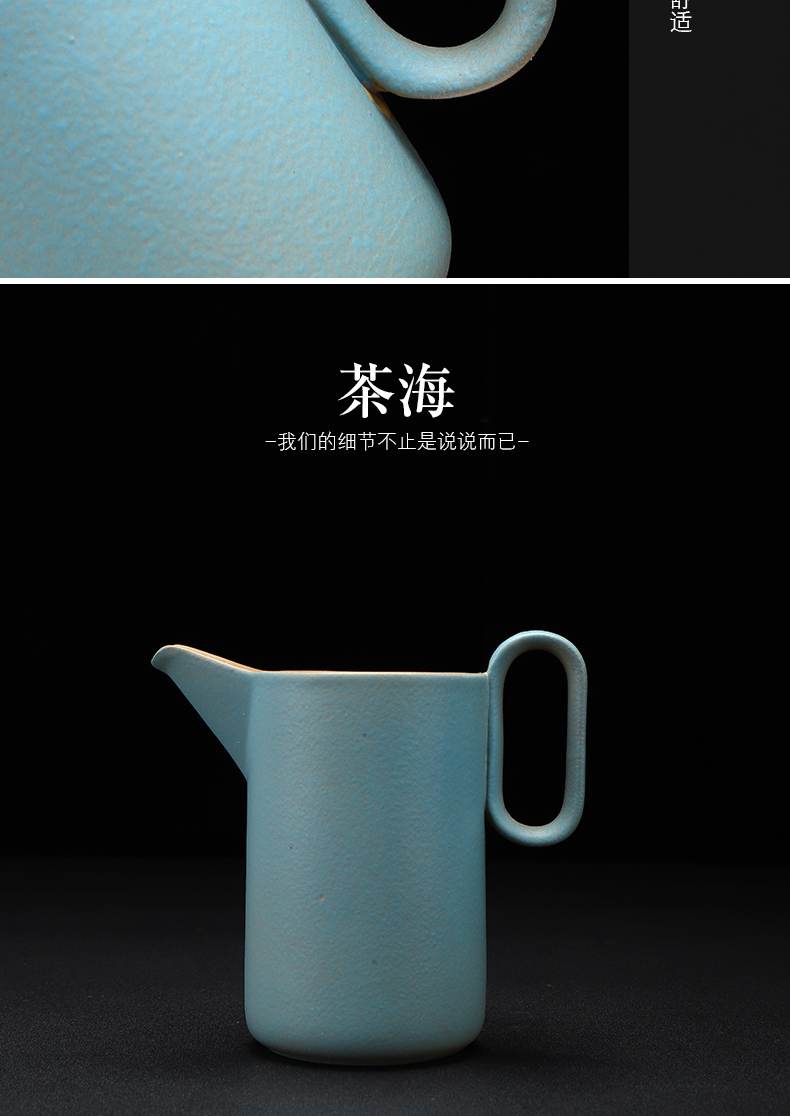 Have the ancient Japanese coarse ceramic tea set new Chinese style household contracted teapot teacup ceramic tea set