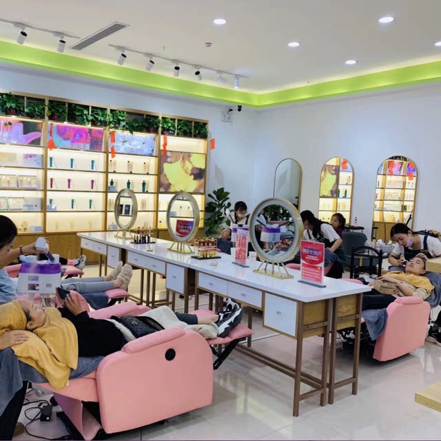 ເກົ້າອີ້ sofa ຄວາມງາມ, ໂຊຟາ manicure reclining, ຂົນຕາ embroidered, ຕຽງ pedicure ສະດວກສະບາຍ, recliner sofa multifunctional ດຽວ