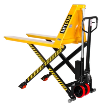 Scissor type high lift truck 1 ton manual hydraulic floor truck 1 5 ton high lift electric lifting platform forklift