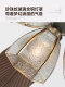 Daisen ceiling fan lamp retro copper lamp American frequency conversion small living room dining room bedroom mini small electric fan medieval fan lamp