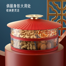 New ins Chinese light lavish fruit tray Home Wedding Living Room Tea Table Dried Fruit containing box minimalist Delicate High-end