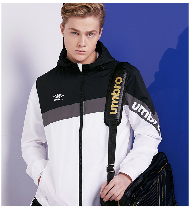 UMBRO yinbao 2019 xuân mới nam bình thường áo gió thời trang hoang dã áo len thể thao khóa kéo - Áo gió thể thao áo gió uniqlo nam chính hãng