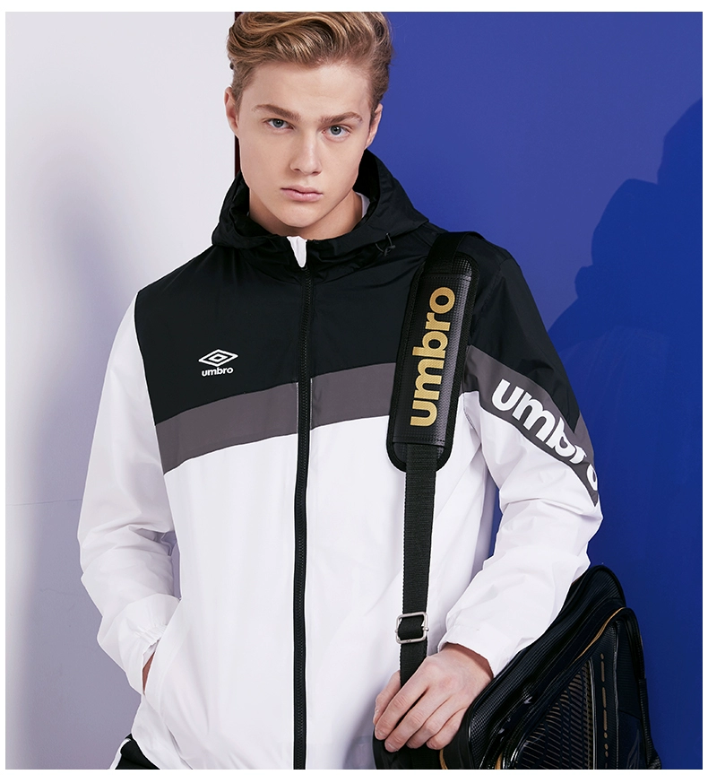 UMBRO yinbao 2019 xuân mới nam bình thường áo gió thời trang hoang dã áo len thể thao khóa kéo - Áo gió thể thao