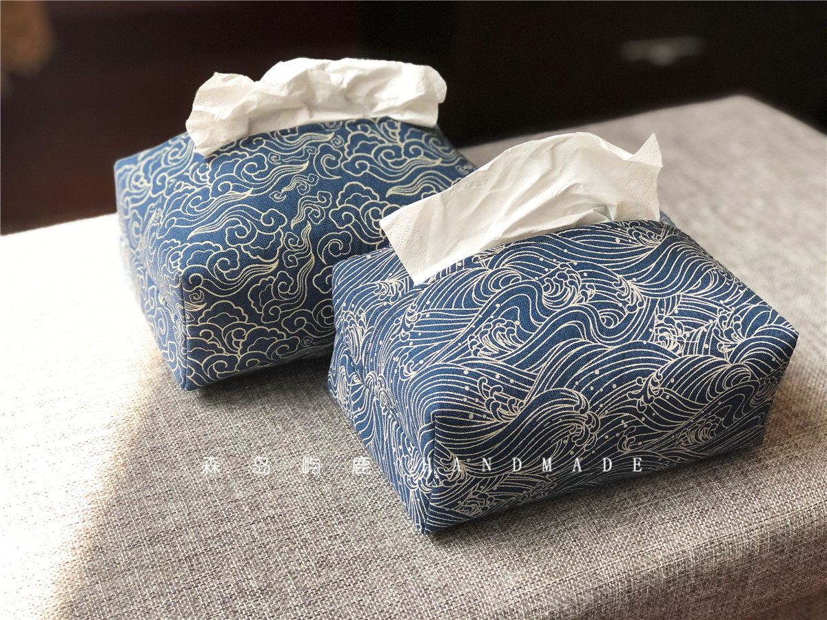 Morishima Deer Japanese Zakka imported cotton living room paper towel set Paper towel bag fabric home tissue box handmade